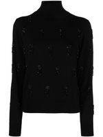 P.A.R.O.S.H. bead-embellished high-neck jumper - Noir