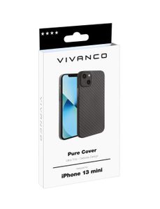 Vivanco Pure Backcover Apple iPhone 13 Mini Carbon Inductieve lading, Stootbestendig