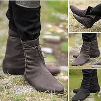 Vintage Middeleeuws Renaissance Schoenen Platte jazzlaarzen Schoenen draaien Piraat Viking Ranger Elf Voor heren Dames Uniseks Boogschieten Effen Halloween Prestatie Casual / Dagelijks LARP Schoenen Lightinthebox - thumbnail