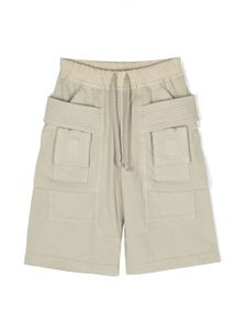 Rick Owens Kids drawstring-waist cotton shorts - Tons neutres