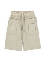 Rick Owens Kids drawstring-waist cotton shorts - Tons neutres