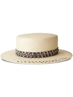 Maison Michel Kiki straw canotier hat - Tons neutres