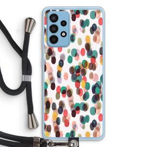 Tropical Dots: Samsung Galaxy A52 Transparant Hoesje met koord