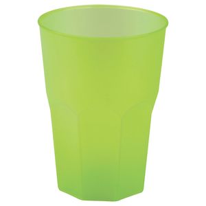 Drinkglazen frosted - groen - 6x - 420 ml - onbreekbaar kunststof - Feest/cocktailbekers