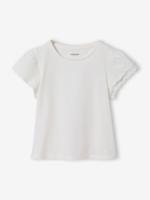 T-shirt met korte mouwen voor meisjes ecru