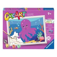Ravensburger creart schilderen op nummer - octopus (neon)