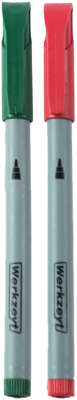 Werkzeyt permanente marker 1.6mm rood+groen - zyt24521
