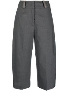 Fabiana Filippi pantalon court à plis marqués - Gris