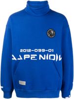 AAPE BY *A BATHING APE® sweat imprimé à col montant - Bleu - thumbnail