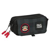 Pennenetui met 3 vakken Paul Frank Campers Zwart (21,5 x 10 x 8 cm)