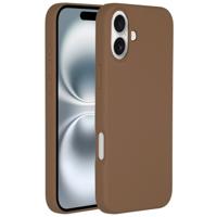 Accezz Liquid Silicone Backcover met MagSafe iPhone 16 Telefoonhoesje Bruin