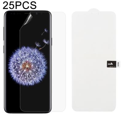 25 stuks zachte hydrogel film volledige dekking front beschermer met alcohol katoen + kraskaart voor Galaxy S8 plus