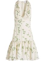 Giambattista Valli robe courte Lucky Love en soie - Blanc