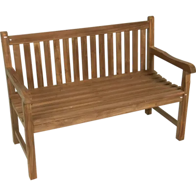 Bank teak rechte rug 130cm