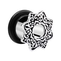 Tunnel met Mandala-design Chirurgisch staal 316L Tunnels & Plugs - thumbnail