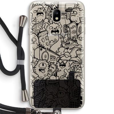 Vexx Black City : Samsung Galaxy J7 (2017) Transparant Hoesje met koord