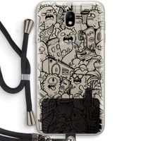 Vexx Black City : Samsung Galaxy J7 (2017) Transparant Hoesje met koord