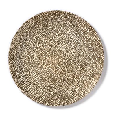 Inge Christmas kaarsbord - goud - kunststof - 33 cm - onderbord?- kaarsen plateau - kerstdecoratie