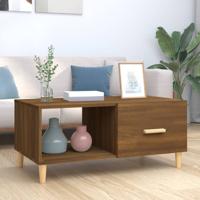 Salontafel 89,5x50x40 cm bewerkt hout bruin eikenkleur