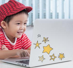 Laptop sticker sterren