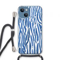 Blauwe nerven: iPhone 13 mini Transparant Hoesje met koord