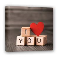 Fotoboek/fotoalbum I Love You met 30 paginas 24 x 24 x 3 cm - thumbnail