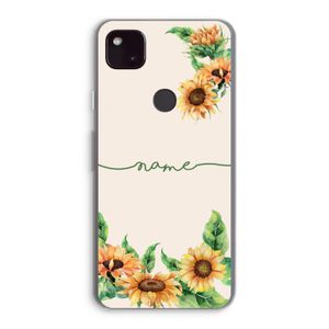 Zonnebloemen: Google Pixel 4a 5G Transparant Hoesje