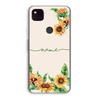 Zonnebloemen: Google Pixel 4a 5G Transparant Hoesje