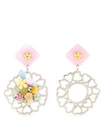 Amir Slama boucles d'oreilles pendantes à fleurs - Argent - thumbnail