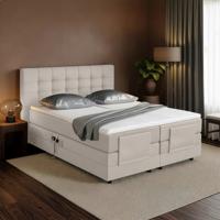 2dekans Elektrische Boxspring Delux King - Beige | 180 x 200 Zwart (Vlekken + Stofschade - Niet in originele verpakking - Kans op schade)