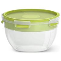 Emsa Clip & Go Saladedoos 2.6 l Kunststof Met deksel, Waterdicht Transparant, Groen N1071300