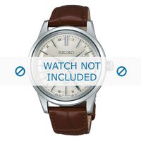 Seiko horlogeband SBGJ017G / 9S86 00C0 Leder Cognac 19mm + bruin stiksel - thumbnail