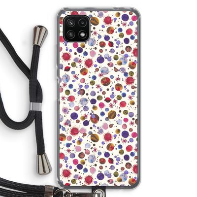 Planets Space: Samsung Galaxy A22 5G Transparant Hoesje met koord