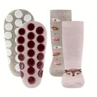 Ewers antislip sokken 2-pack Reh Blumen Beige-18-19