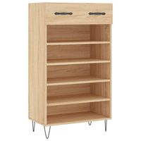 vidaXL Schoenenkast 60x35x105 cm bewerkt hout sonoma eikenkleurig