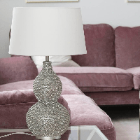 Tafellamp met witte kap E27 fitting en schakelaar By Rydens Lofty
