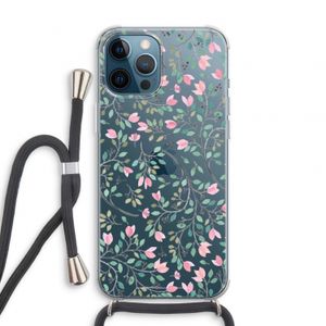 Sierlijke bloemen: iPhone 12 Pro Transparant Hoesje met koord