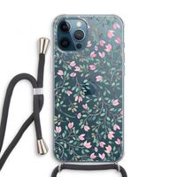 Sierlijke bloemen: iPhone 12 Pro Transparant Hoesje met koord