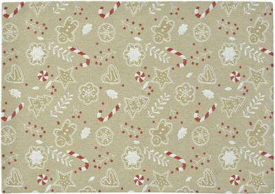 Sander Sander placemat Ginger Man 35x50 Fb. 19 - Beige/Red