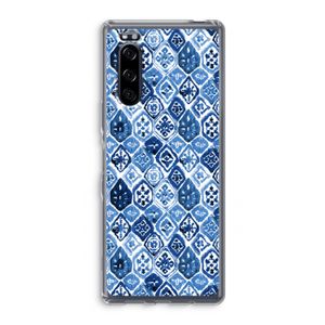 Blauw motief: Sony Xperia 5 Transparant Hoesje