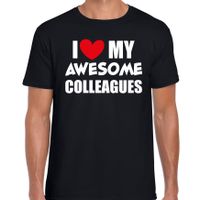 I love my awesome colleagues / collega cadeau t-shirt zwart heren - thumbnail