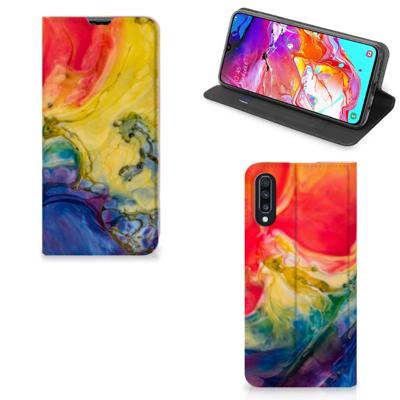 Bookcase Samsung Galaxy A70 Watercolor Dark Bookcase Samsung Galaxy A70 Watercolor Dark