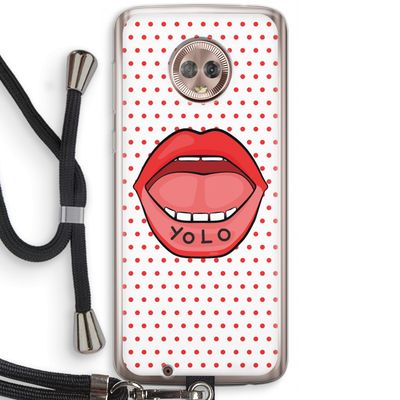 Yolo Denise: Motorola Moto G6 Transparant Hoesje met koord