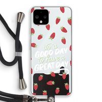 Don't forget to have a great day: Pixel 4 Transparant Hoesje met koord