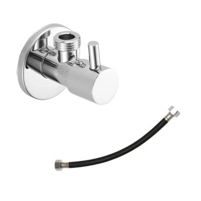 Hoekstopkraan SaniClear Talpa | Met flexibele aansluitslang (30 cm) | 1/2x1/2" | Chroom-zwart