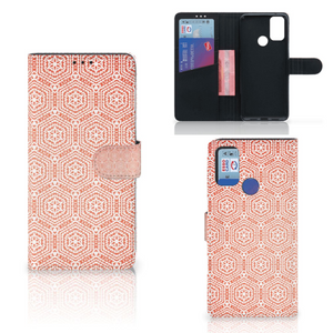 Alcatel 1S (2021) Telefoon Hoesje Pattern Orange