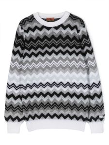 Missoni Kids pull zigzag à paillettes - Noir