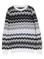 Missoni Kids pull zigzag à paillettes - Noir