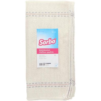 Sorbo wafeldoeken 40x40cm pak a 5st