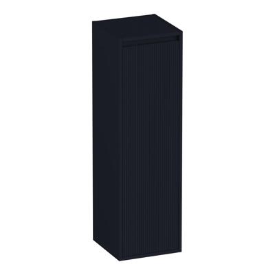 Brauer Adore - Wavy - Hoge Kast - 120 cm - 1 Deur - Greeploos - Rechtsdraaiend - Mat Zwart